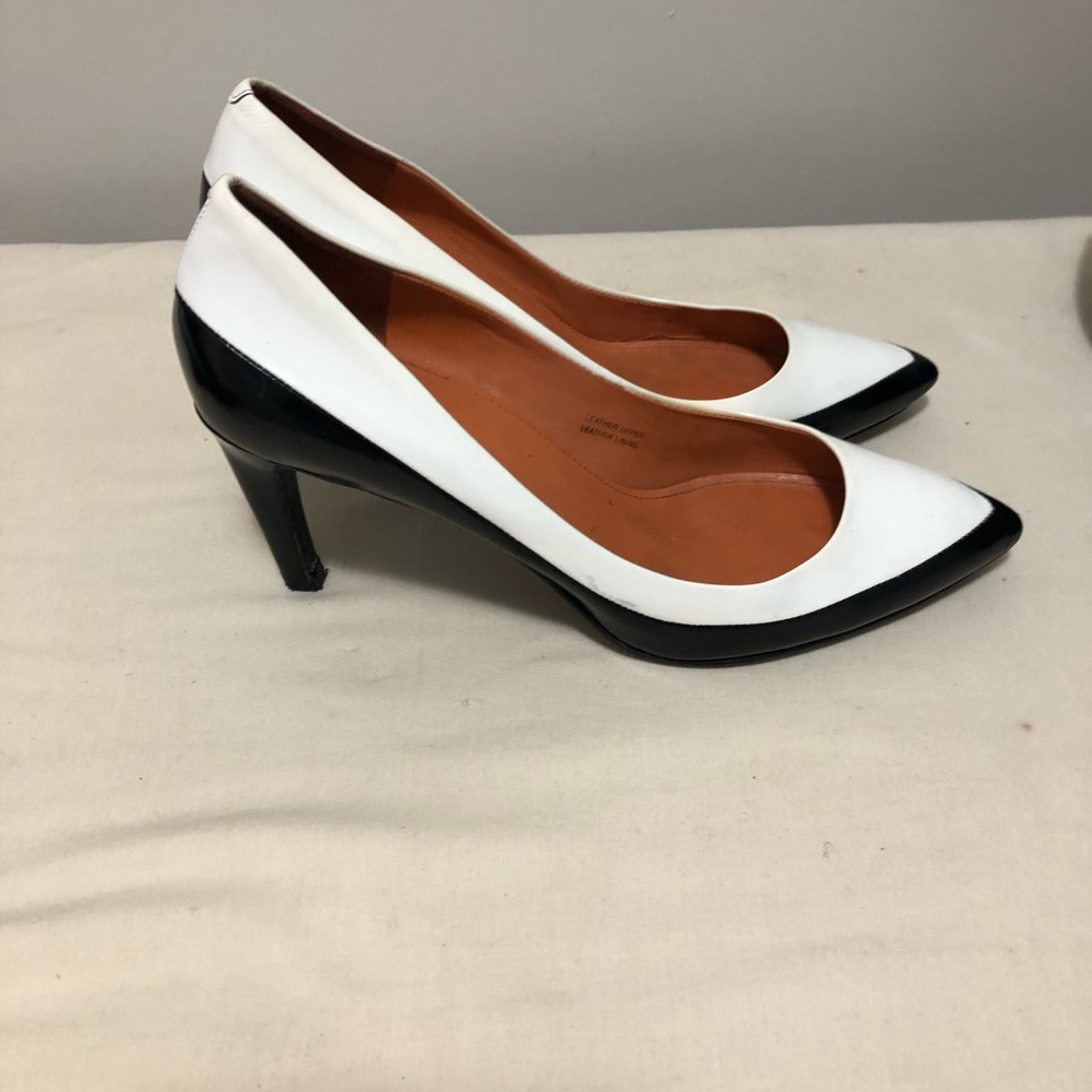 Black and white shoes